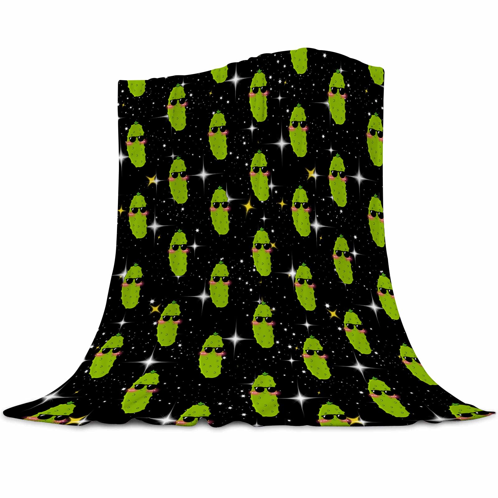 Gaakvrr Pickle Blanket, Funny Pickle Gifts for Kids, Large Flannel Blanket, 130x150cm (50x60 Inch)