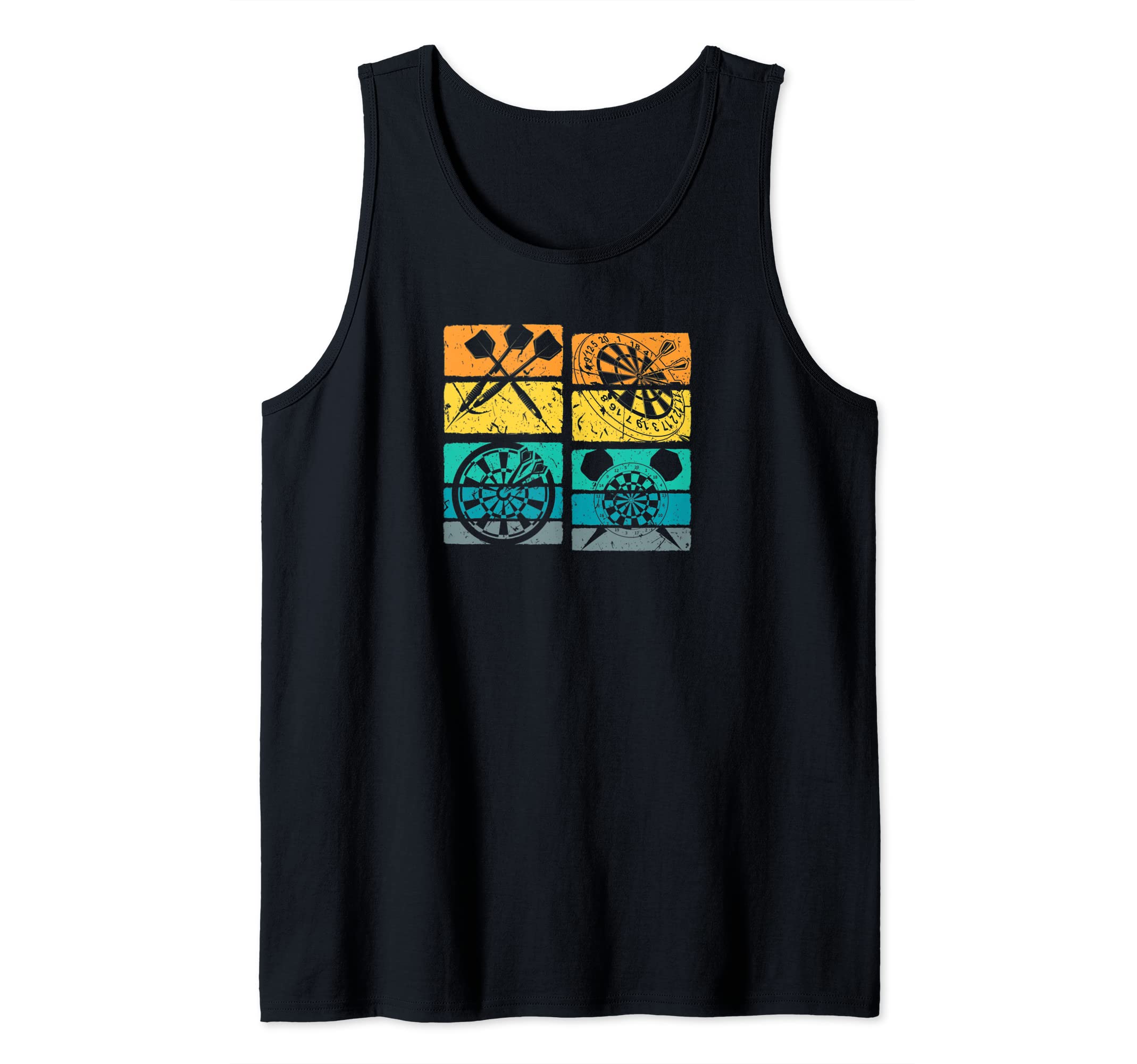 Darts Retro Vintage Dartboard Dart Player Tank Top