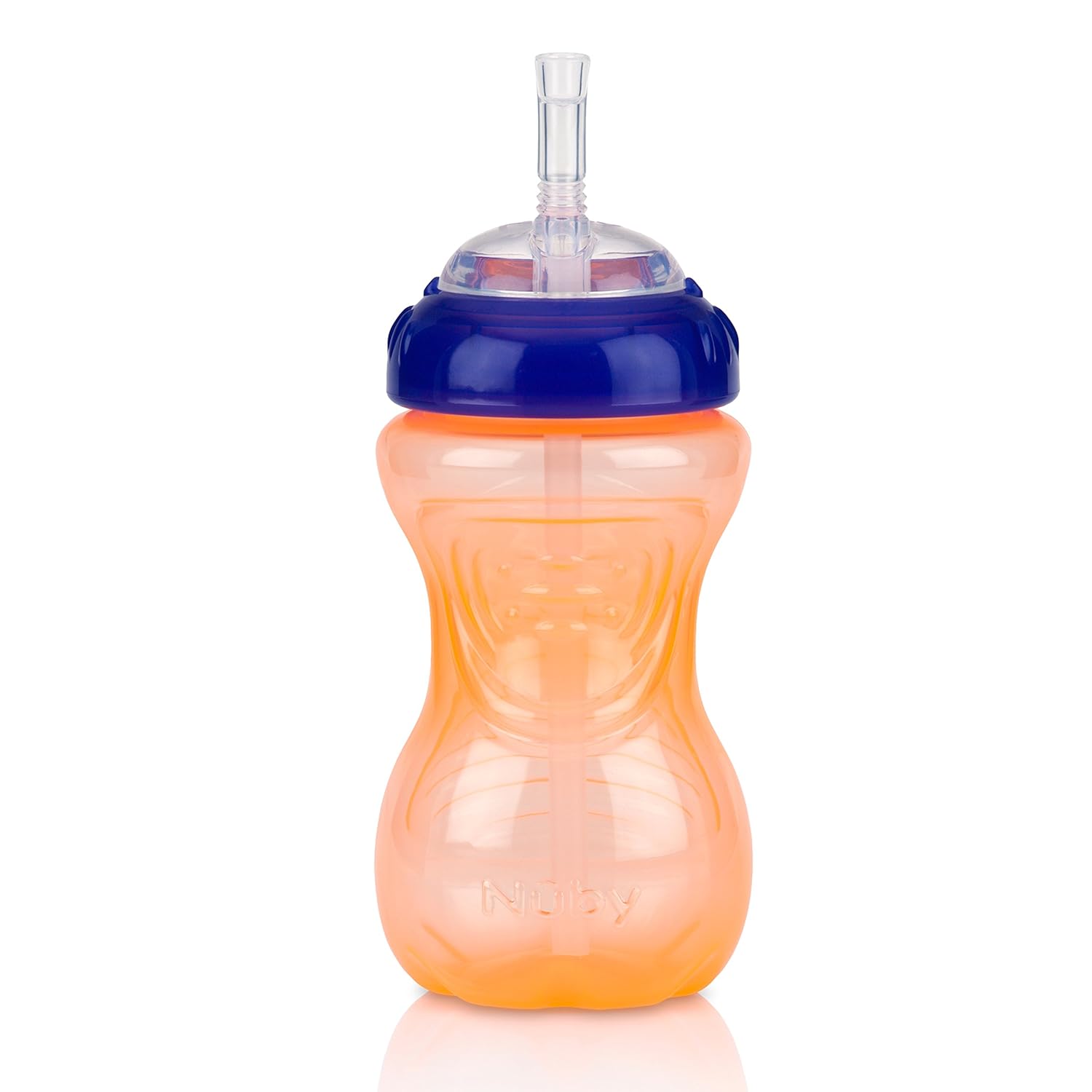 Nuby 3 Piece No-Spill Cup with Flex Straw, Neutral, 10 Ounce : Baby