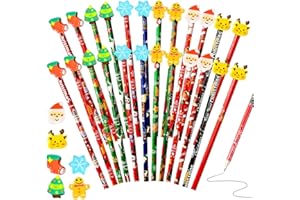 BAISDY 36Pcs Christmas Pencils Bulk, Christmas Pencil with Eraser