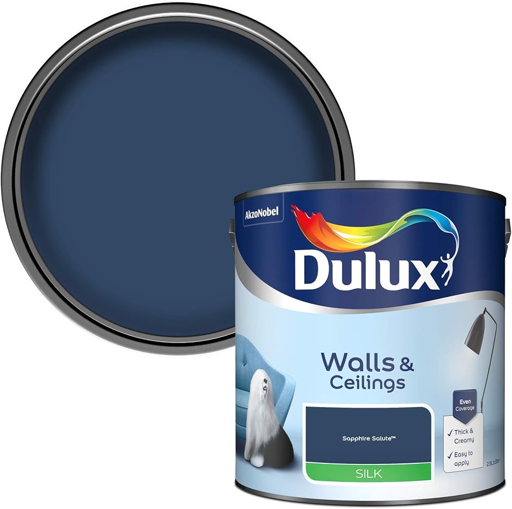 Dulux Walls & Ceilings Silk Emulsion Paint Sapphire Salute 2.5L