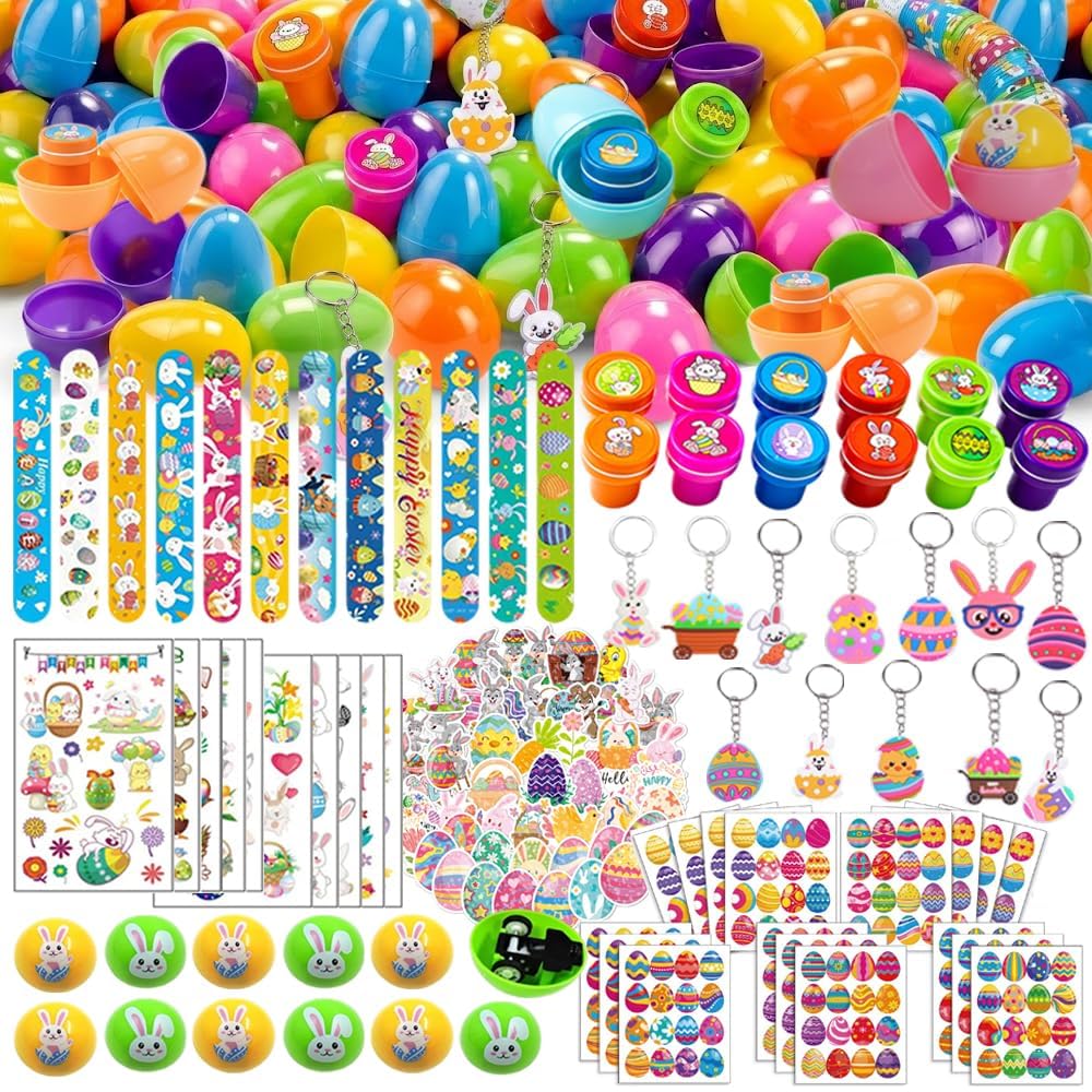 172 Pack Easter Egg Fillers,Easter Basket Stuffers for Kids Boys Girls, Easter Party Favors Assorted Toys for Easter Egg Hunt,Classroom Prize Supplies,Basket Stuffers Fillers for kids,Party Favors