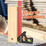 Preciva Combination Set Square 12in 300mm 45/90 Degrees with Bubble Level view 7