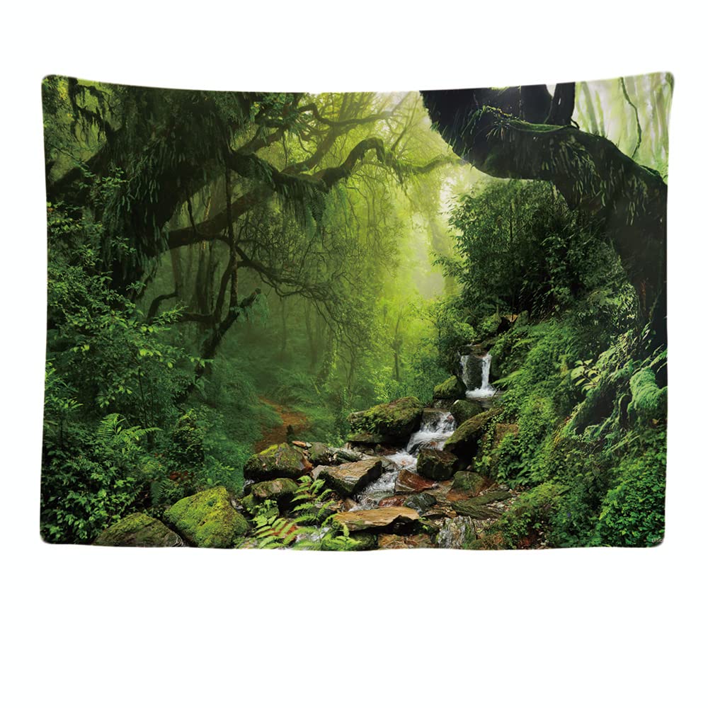 Ulticool - Tapestry Home Decoration - 200 x 150 cm - Fabric Wall Hanging - Accessories for Bedroom Living Room Nursery (Rainforest)