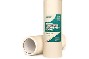 VViViD Premium Direct-Apply Medium-High Tack Transfer Tape for Crafting Vinyl, 12” x 50’ Easy-Apply Paper for Cricut, Sillhou