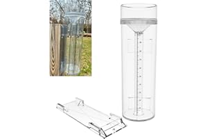TAMIDN Outdoor Rain Gauge and Snow Professional Stratus Long Term, Easy-to-Read,Made of UV and Heat Resistant Polycarbonate Material for All Weather Conditions with Precise Mounting Bracket (1PC)