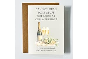 Tuadeca Can You Read Some Stuff Out Loud at Our Wedding Officiant Proposal Card Blank Inside Funny Invitation Kraft Envelope 