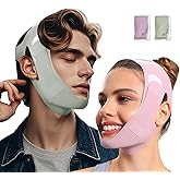 2-Pack Unisex Chin Strap for Snoring | Adjustable, Breathable & Skin-Friendly, Universal Fit Anti-Snore Set for Couples & Sleepers (Gray+Purple)
