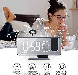 Petilleur Projection Alarm Clock for Bedroom