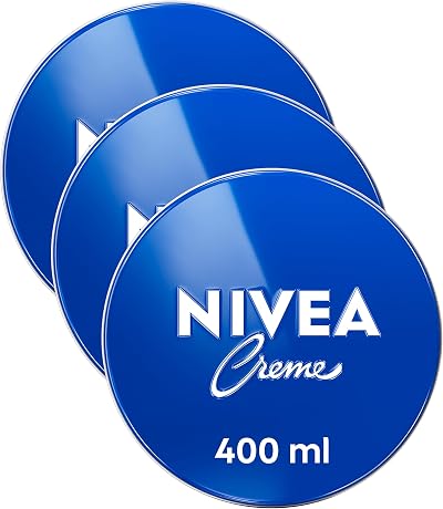 NIVEA Creme Tin 400ml Pack of 3 Moisturising Cream - Daily Face Hand Body