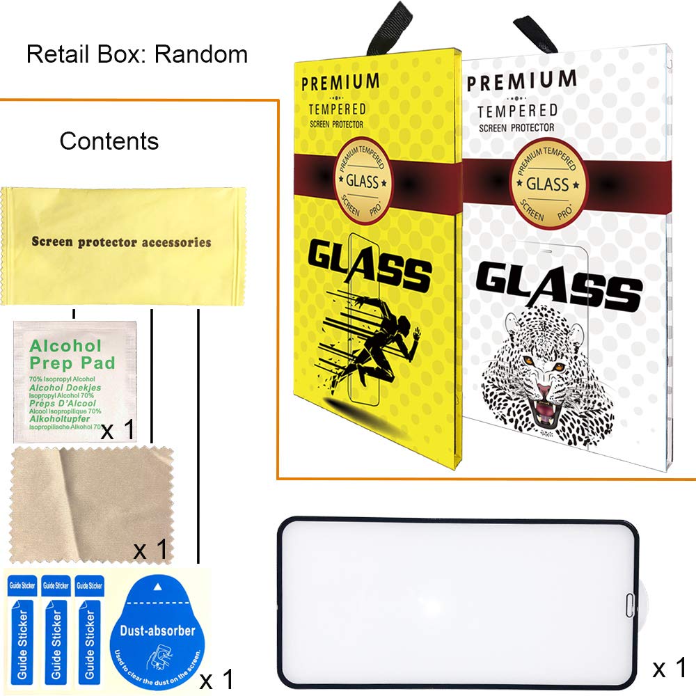 for iPhone XR Screen Protector Tempered Glass 6.1 Inch High Transparent 9H Hardness 3D Arc Edge Full Coverage Anti Scratch Fingerprint 1Pack