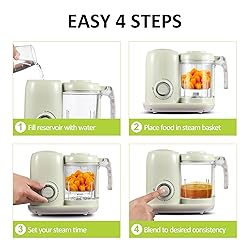AMZBABYCHEF Baby Food Maker, 4 in 1 Baby Food
