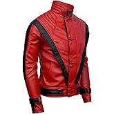 DIZLLER Party&Dance wear - Red & Black leather Jacket - FAUX Leather - Singer Cosplay