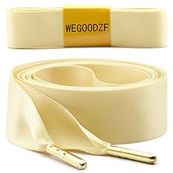 WEGOODZF Ribbon Satin Sneakers Shoelaces: 2 Pair