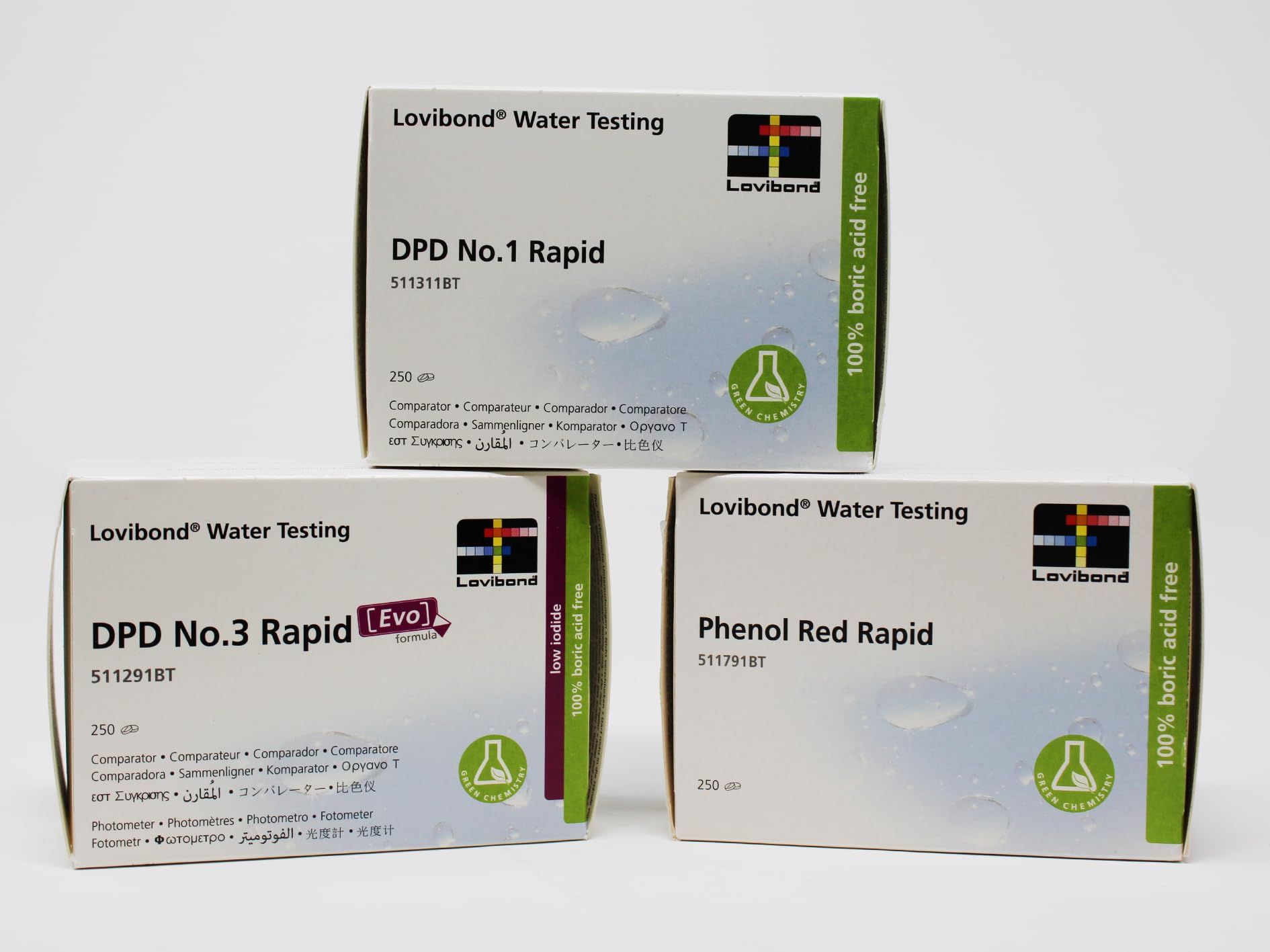 Testallwater - Lovibond Multipack | DPD No. 1 for Free Chlorine | DPD No. 3 for Total Chlorine | Phenol Red for pH Testing | Pool & Spa Water Testing, Red, Medium