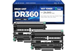 CAINK DR360 Drum Unit (Not Toner) 2-Pack Replacement for Brother DR-360 Imaging Drum Compatible with DCP-7040 DCP-7030 DCP-7045N MFC-7840W MFC-7340 MFC-7440N HL-2140 HL-2170W HL-2150N Printer Ink