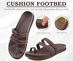 KuaiLu Womens Slides Sandals With Arch Support