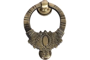 HANDTECHINDIA Brass Door Knocker Hand-Etched Cavred Gate Knocker Handle Pull Door Accessories Home Decor Knocker Door Hardware (Decorative)