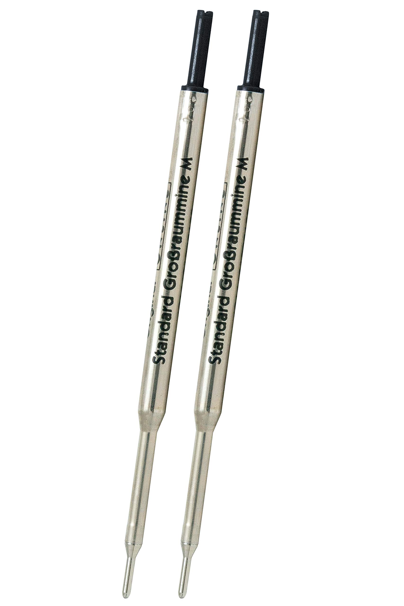 Online 40004/3 Ballpoint Pen Standard Large Capacity Refills, Line Width M (Medium), Writing Colour Black, ISO 12757-2 G1, Pack of 2