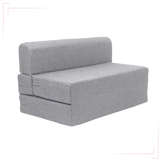 Coirfit Folding Sofa Cum Bed Perfect for Guests Jute Fabric