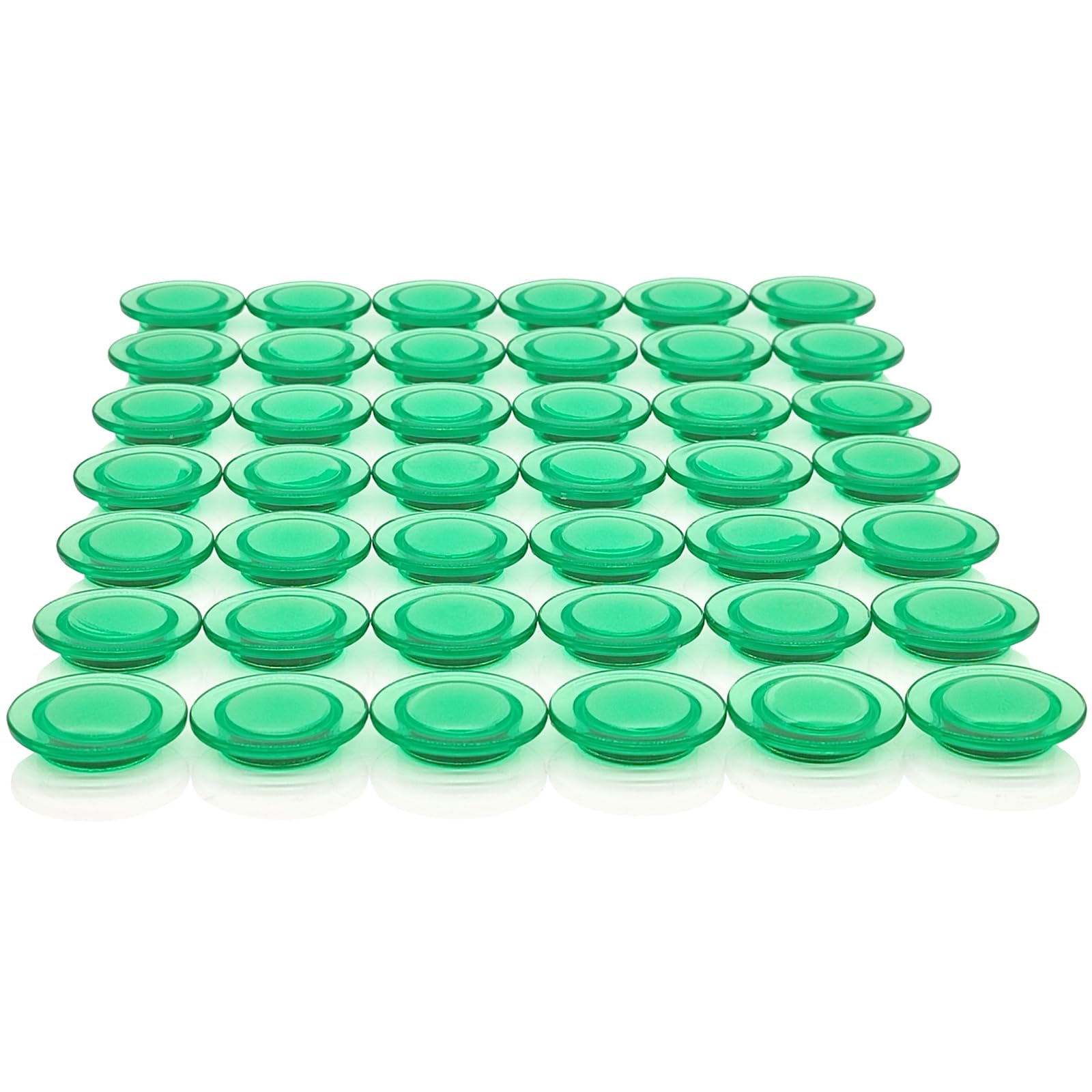 PYJLBX 42 Pack Strong Fridge Magnets – Small Round Transparent Green Magnets for Whiteboard, Notice Board, Office & Crafts – Heavy Duty Cute Mini Magnets for Refrigerator, Memo Board, School, Home