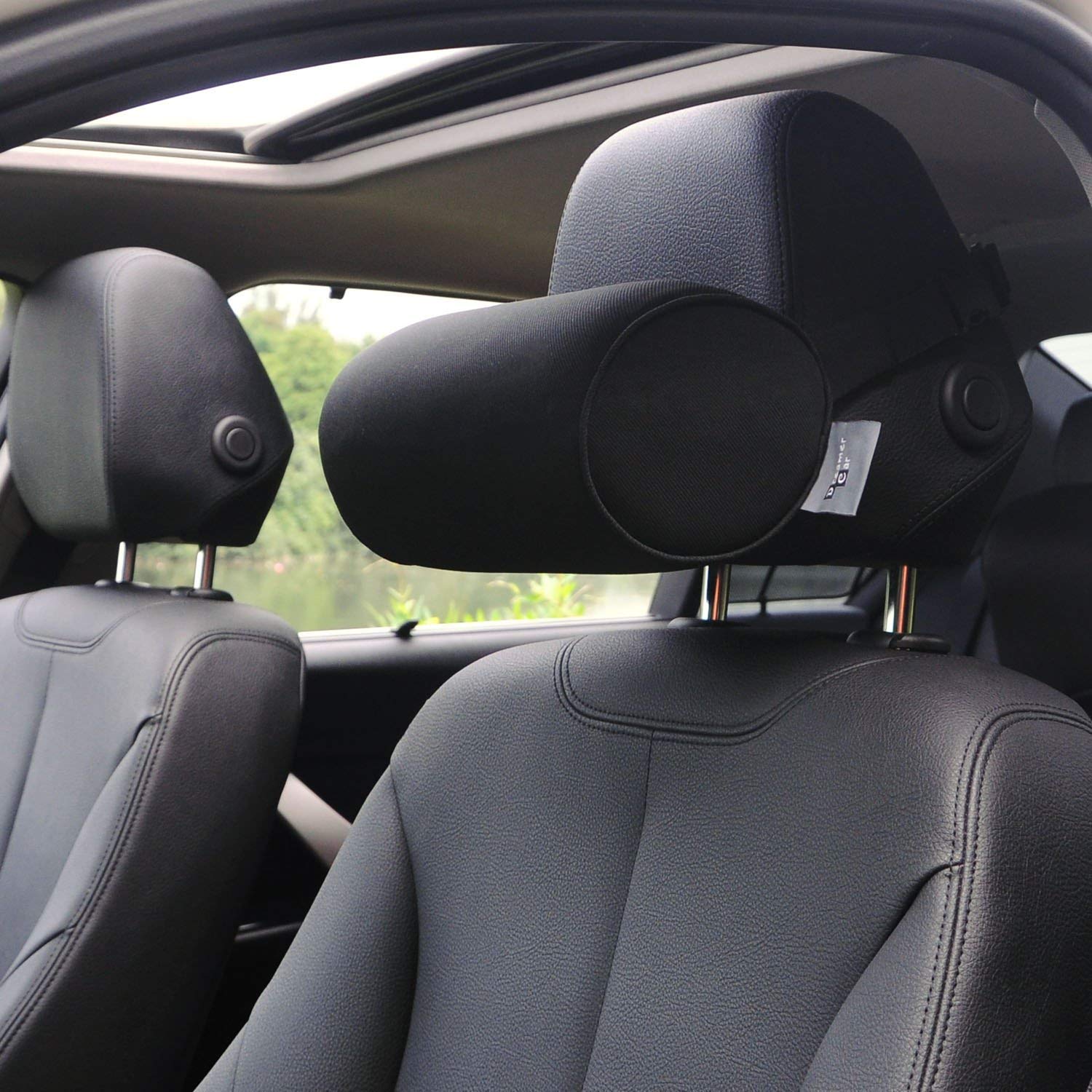 Dreamer Car Roll Neck Pillow Cervical Pillow for Car Seat,Comfortable Memory Foam Car Neck Pillow Support your Neck for Pain Relief, Black