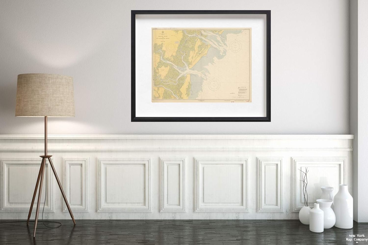 Map|Coastal Charts - Mathison Collection, Georgia: Ossibaw Sound & St. Catherines Sound 1950 Topographic|Historic Antique Vintage Reprint|Size: 18x24|Ready to Frame