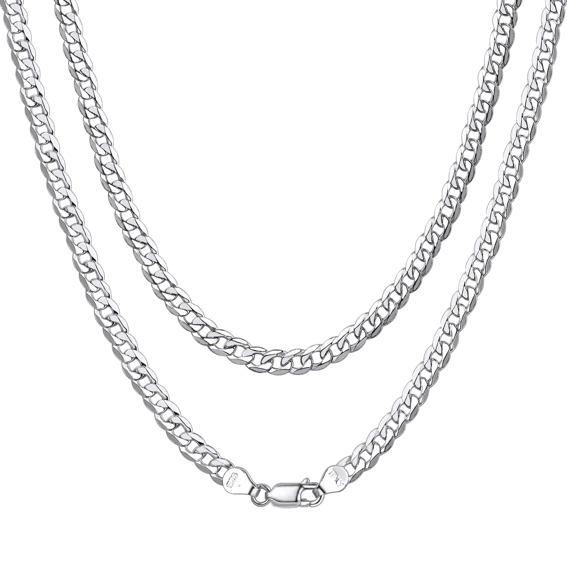 Cuban Chain Silver Chain for Women Men's Jewellery Sterling Silver Chain Necklace