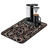 Coffee Bar Mat Accessories for Countertop Absorbent