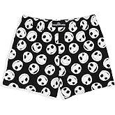 Disney Men's Nightmare Before Christmas Jack Skellington Faces Boxer Glow in the Dark Shorts Sleep Underwear