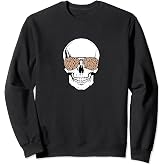 Skull with Cheetah Print Sunglasses, Leopard Skull, Skull Sweatshirt