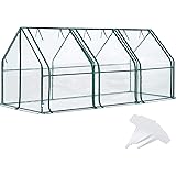 Quictent Waterproof UV Protected Reinforced Mini Cloche Greenhouse 95" WX 36" D X 36" / 71" WX 36" D X 36" H Portable Green H
