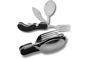 Four Brothers Stainless Steel Camping Cutlery and Kitchen Utensil Set