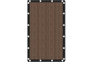 VICLLAX Shade Fabric Sun Shade Cloth Privacy Screen with Grommets for Patio Garden Pergola Cover Canopy 6x10 FT, Mocha