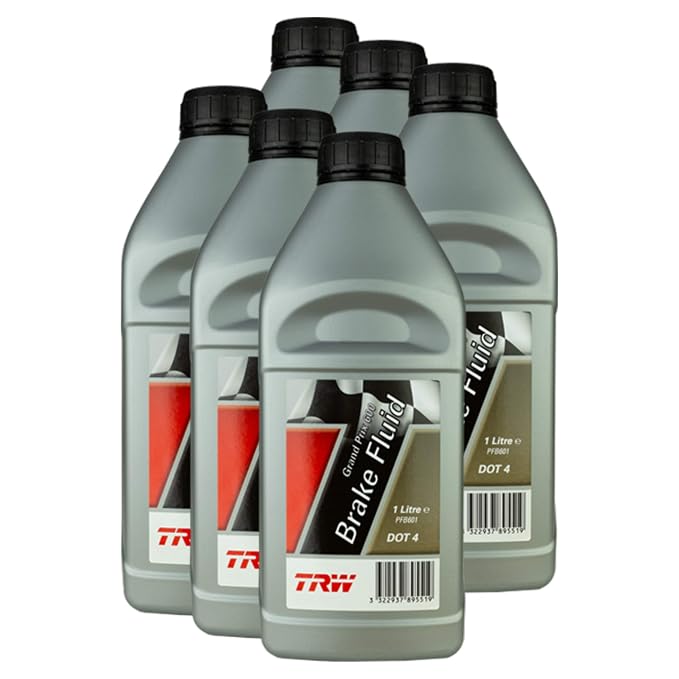 6x Trw Bremsflüssigkeit Brake Fluid Grand Prix Racing Dot 4 1 L Pfb601