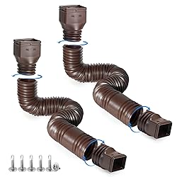 plusgutter Brown 2-Pack Rain Gutter Downspout