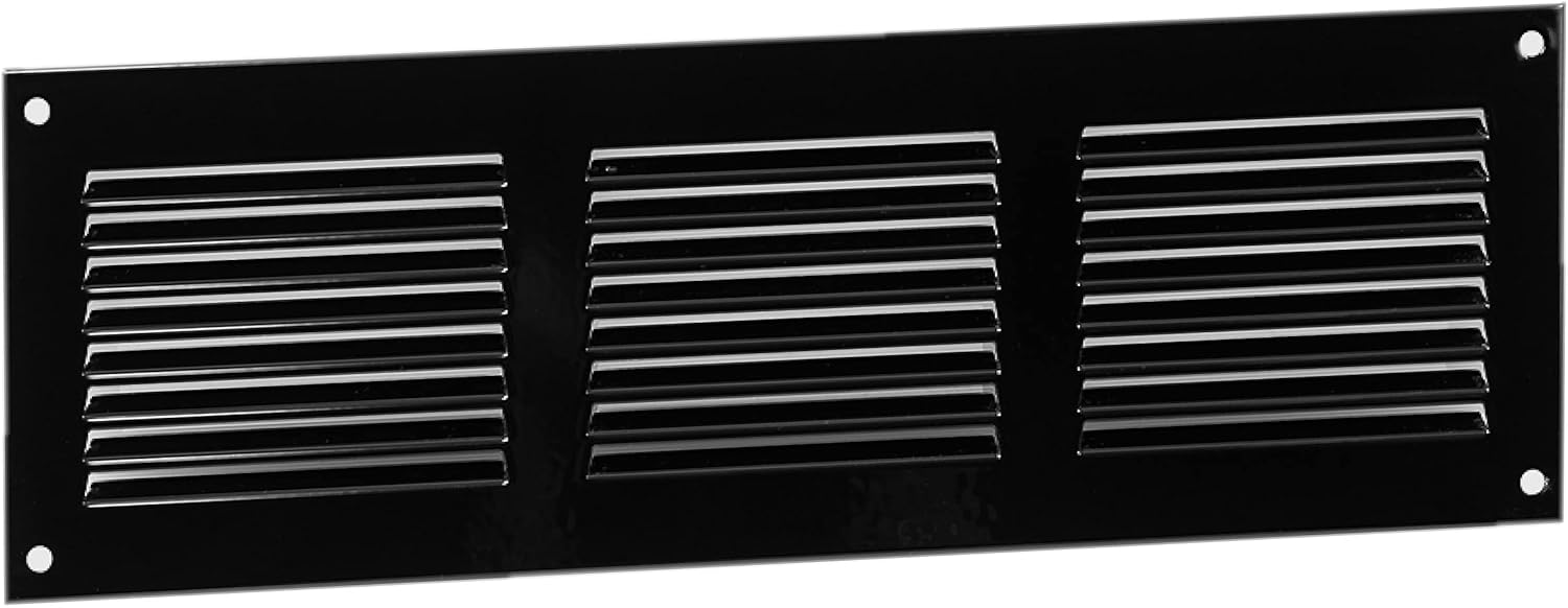 Registers, Grilles & Vents - Ozo Brothers Black Air Register Cover Grille. Wall Register, Ceiling and Exterior Vent Cover. Baseboard Heater Covers. Available in Diff. Sizes Colors. 300 100mm, 12x4 inch