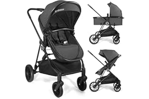 Cochildor Lite 2.0 Baby Stroller with Newborn Mode, 2-in-1 Foldable Infant Stroller with Reversible Seat and UPF 50+ Canopy