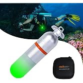 ORCATORCH SD01PRO Scuba Tank Light Dive Beacon for Night Diving, Green | Bright Signal Light, Constant &amp; Flashing Modes, Compact Tank Marker, Submersible Design, for Buddy Identification