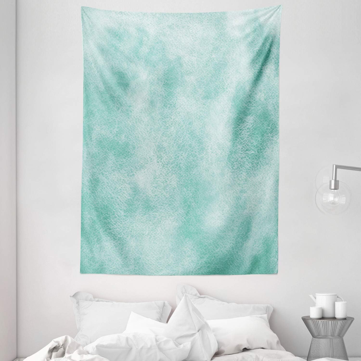 Amazon Com Ambesonne Mint Tapestry Ombre Watercolor Background