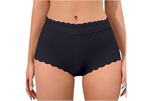 Women's Elegant Panties Lace High Waisted Tummy Control Briefs 2026 Comfortable Breathable Push Up Underwear