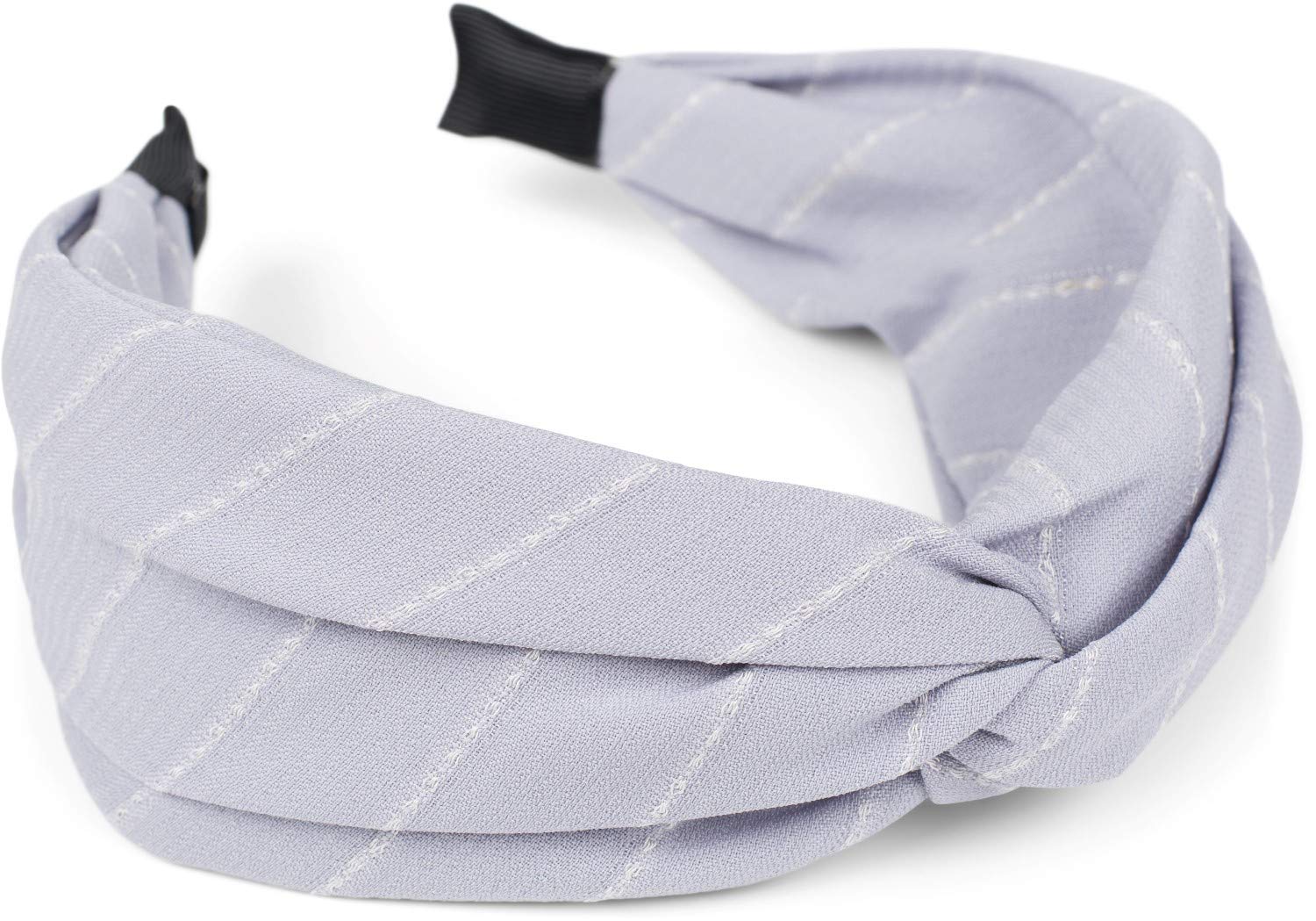 styleBREAKER Women Hairband with noble pinstripe pattern and twist knot, retro look, hair band, hair ornament 04027028, color:Light Blue