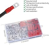 Zhujiehigh 120 Pcs Bolt Hole Tinned Copper Ring Terminal Set 60+60 view 5