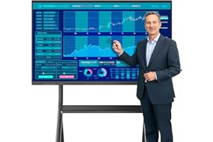 JASZDOT 86'' Smart Board, 4K UHD Interactive Touchscreen Whiteboard, Android13 Wireless Smartboard for Classroom Home Office Studio