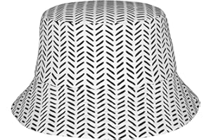 Ghjkfbf Black and White Patternprint Adult Fisherman's Hat is Suitable for Beach, Camping, Fishing, Outdoor Leisure