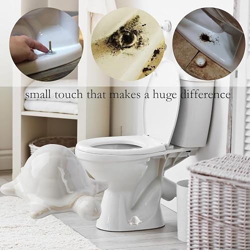 2Pcs Cute Sea Turtle Toilet Bolt Caps - Ceramic Decorative Toilet Bolt Covers, Bathroom Decor