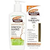 Palmer's Stretch Mark Care Body Lotion + Body Oil Bundle, Cocoa Butter Formula with Vitamin E Skin Care for Pregnant Women, I