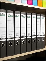 Noti Eastlight A4 Lever Arch Files Pack of 3 Black White view 8