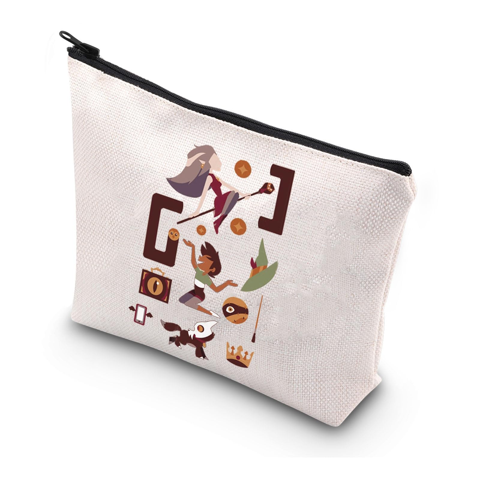 MYSOMY The Owl House Inspired Gift The Owl House Characters Makeup Bag Owl House Friends Group Gift The Owl House Fan Travel Bag (Owl-H bag)