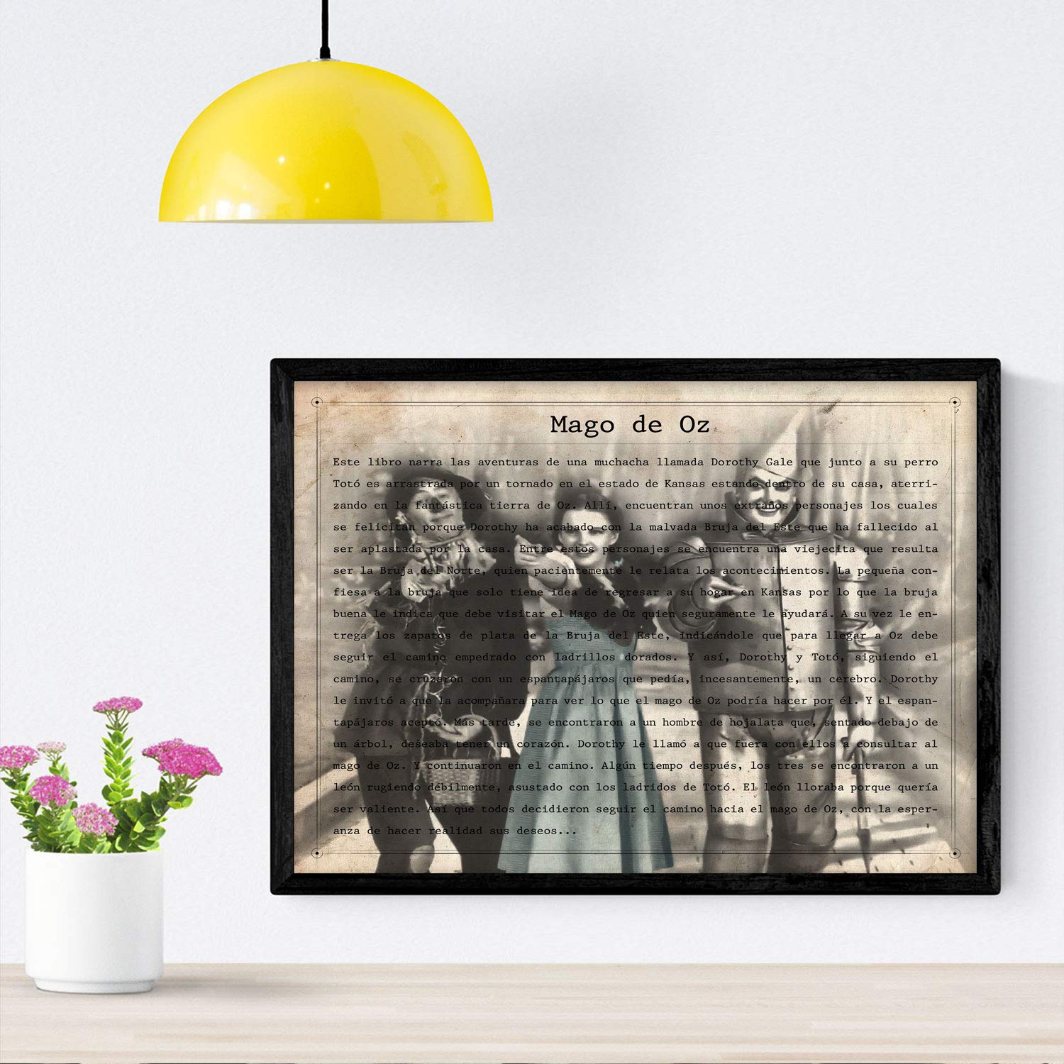 Nacnic Poster Wizard of Oz. Old sheets Hollywood. Vintage design with definitions film. A4 size